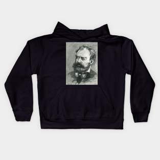 Antonín Dvořák - charcoal portrait Kids Hoodie